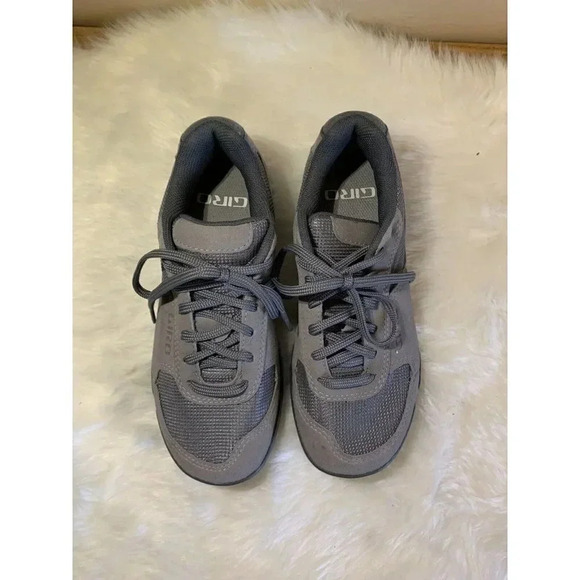 Giro Petra VR Womens 5 Vibram Cycling Shoes Titanium Grey Blue Lace Up Sport - Picture 2 of 8